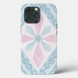 Blue Diamond Geometric Pattern iPhone 13 Pro Case