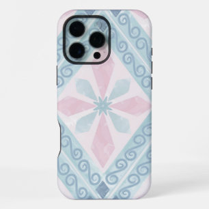 Blue Diamond Geometric Pattern iPhone 16 Pro Max Case