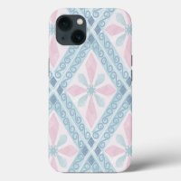 Blue Diamond Geometric Pattern