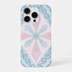 Blue Diamond Geometric Pattern iPhone 16 Pro Case