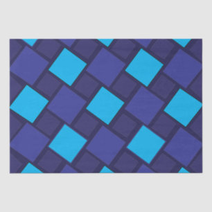 Blue Diamond Geometric Pattern Tissue Paper