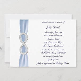 Blue Diamond Infinity Bridal Shower Invitation