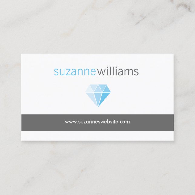 Blue Diamond Logo II Business Card (Front)