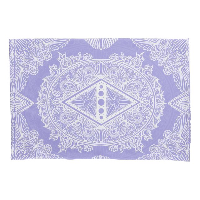 Blue Diamond Mandala Pillowcase (Front)