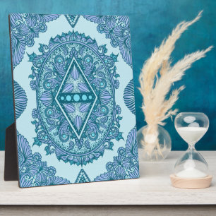 Blue Diamond Mandala Plaque