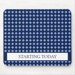 Blue Diamond Patterned Mouse pad
