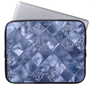 BLUE DIAMOND SHIMMER DIAMOND PATTERN LAPTOP SLEEVE
