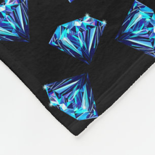 Blue Diamonds Fleece Blanket