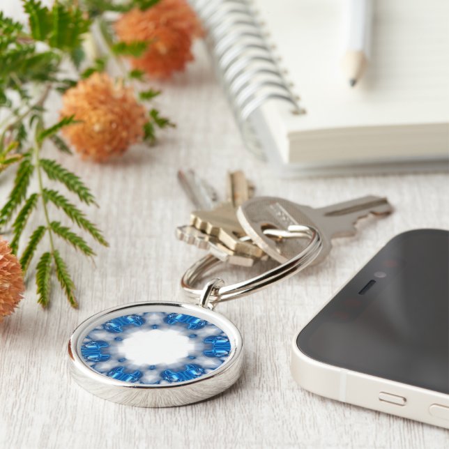 Blue Diamonds Key Ring (Side)