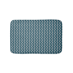 Blue diamonds pattern bath mat