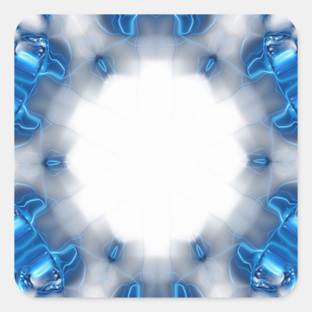 Blue Diamonds Square Sticker (Front)