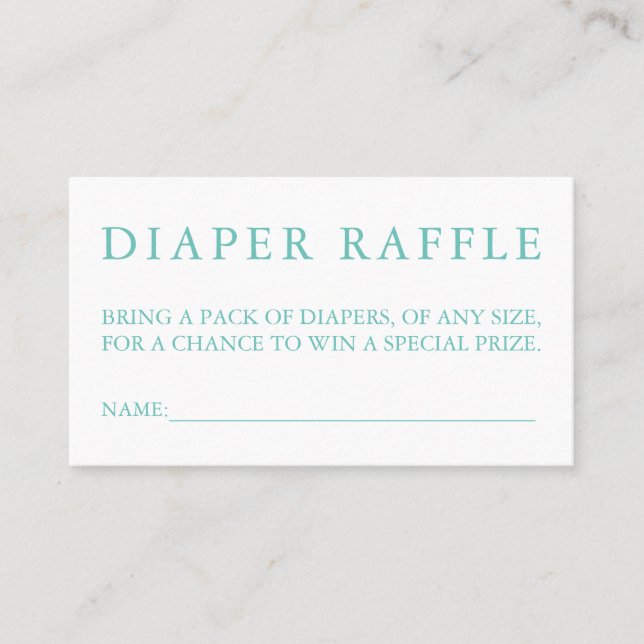 Blue Diaper Raffle Card (Front)