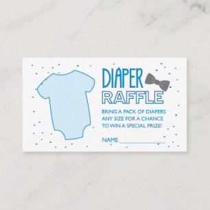 Blue  Diaper Raffle Enclosure Card