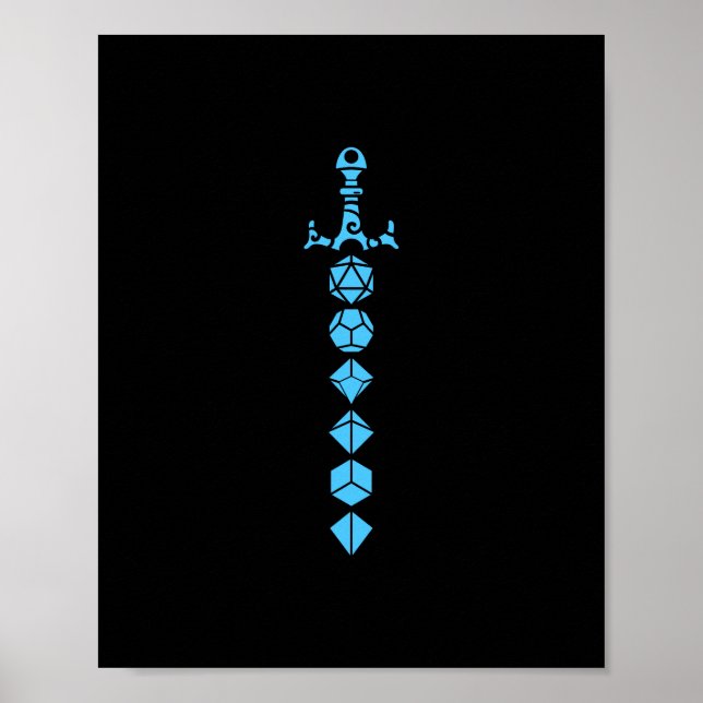 Blue Dice Sword of the Paladin Poster (Front)