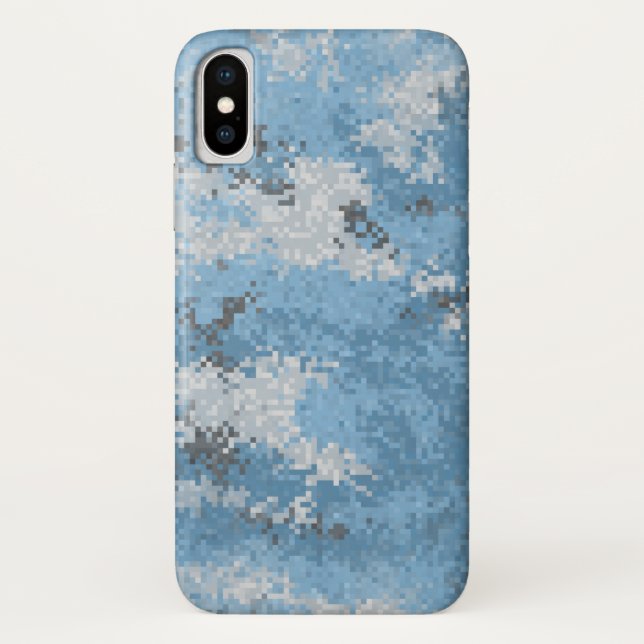 Blue Digi Camo Case-Mate iPhone Case (Back)