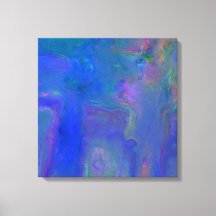 Blue Digital Abstract Canvas Wrap Print