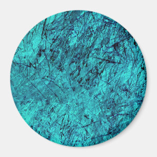 Blue digital art with many mixed/labyrinthic lines magnet