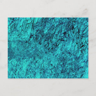 Blue digital art with many mixed/labyrinthic lines postcard