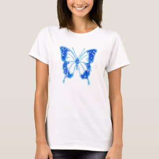 Blue Digital Butterfly, customise background  T-Shirt