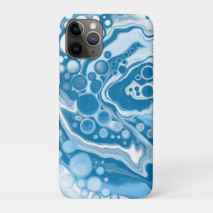  Blue Digital Fluid Art Marble Pour Painting Cells Case-Mate iPhone Case