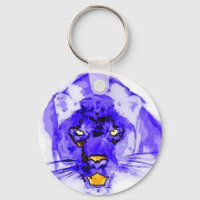 Blue Digital Pop Art Jaguar