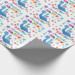 Blue Dinosaur 1st Birthday Wrapping Paper<br><div class="desc">A special 1st birthday gift wrap! This bright fun first birthday wrapping paper features a blue dinosaur, some pretty stars and colourful text. A cute design for someone who will be one year old. Add the 1st birthday child's name to the gift wrap to customise it for the special boy...</div>