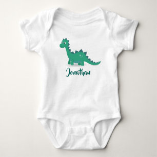 Blue dinosaur baby suit. bodysuit