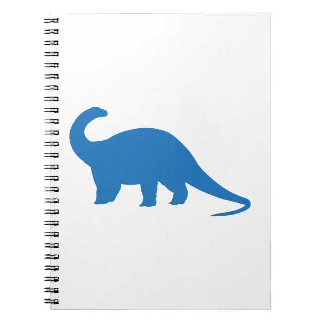 Blue Dinosaur Spiral Notebook (Front)