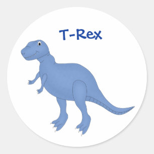 Blue dinosaur sticker