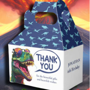 BLUE Dinosaurs Party Supplies Favour Box