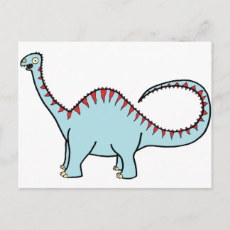 Blue Diplodocus Postcard