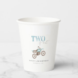 Blue Dirt Bike Birthday Paper Cups
