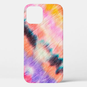 Blue Dirty Art Painting. Tie Dye Texture. Purple B iPhone 12 Case