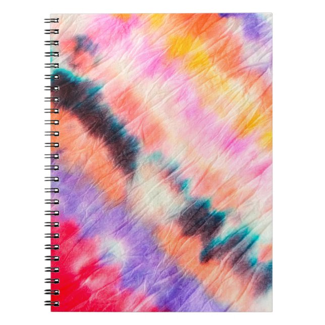 Blue Dirty Art Painting. Tie Dye Texture. Purple B Notebook (Front)
