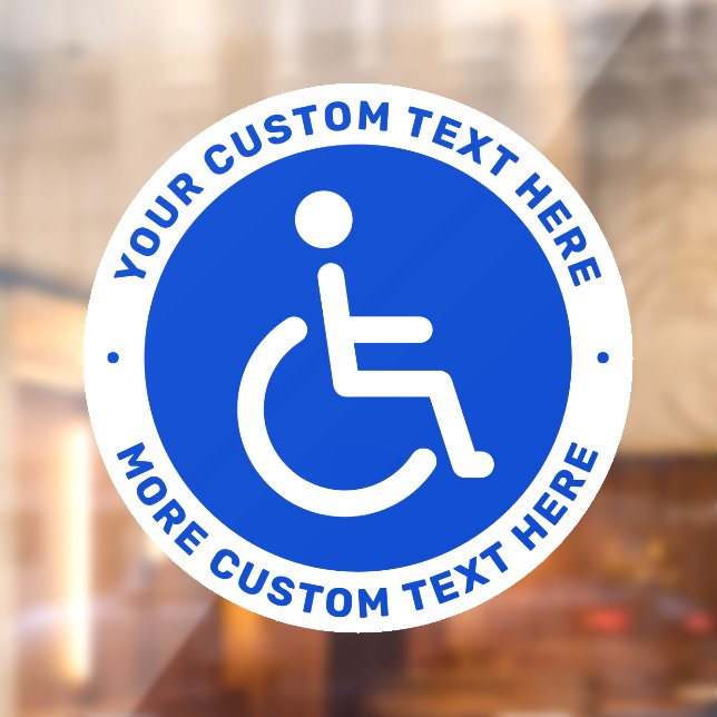 Blue disabled symbol and custom text (Sheet 2)