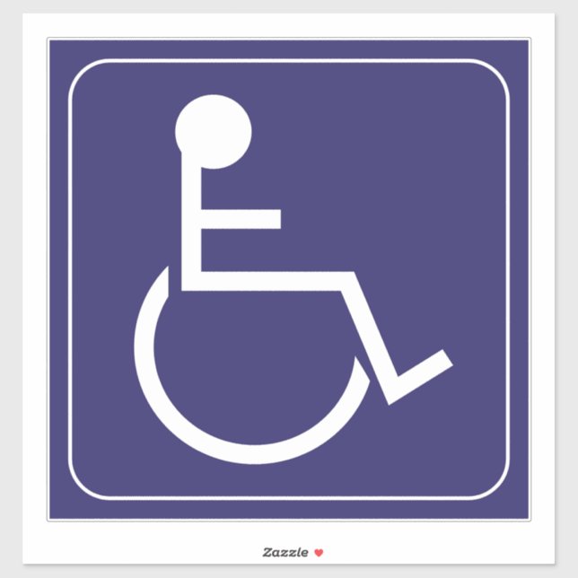 Blue Disabled Wheelchair Sticker Symbol (Sheet)