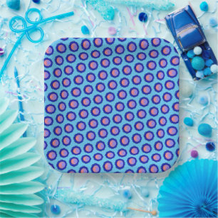 Blue Disc Ribbon by Kenneth Yoncich Paper Plate