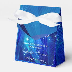 Blue Disco Ball and Sparkle Heels Favour box