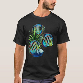 Blue Discus Aquarium Fish Tank Art