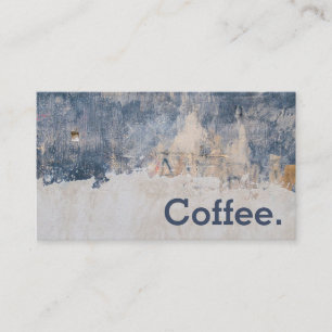 Blue Distress Simple Loyalty Coffee Punch-Card Card