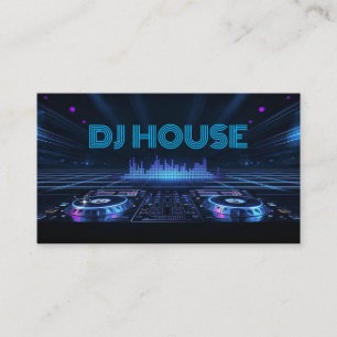 Blue DJs Singer Songwriter Professional Music Business Card
