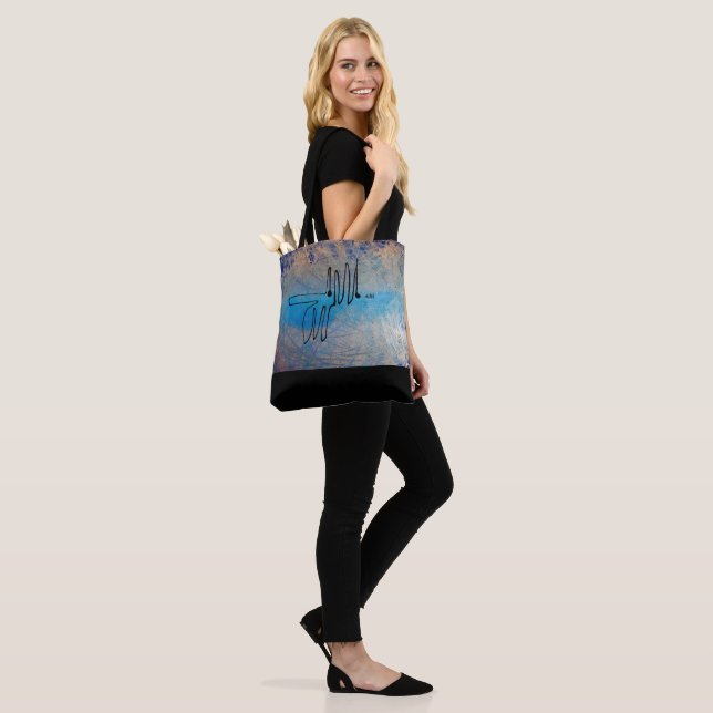 Blue Dog, Abstract Art Tote Bag (On Model)