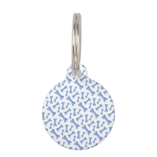 Blue Dog Bones Delicate Cute Puppies Animal Lover Pet Tag
