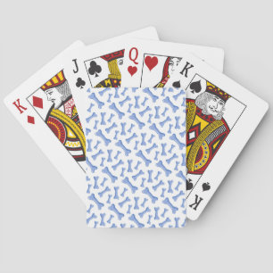 Blue Dog Bones Delicate Cute Puppies Animal Lover Playing Cards