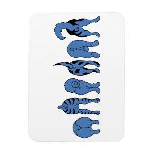 Blue Dog Butts Magnet