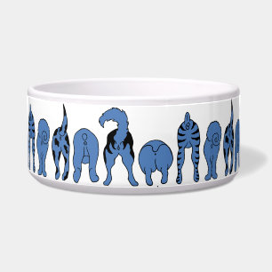 Blue Dog Butts Pattern