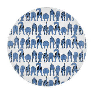 Blue Dog Butts Pattern Cutting Board