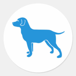 Blue Dog Design Classic Round Sticker