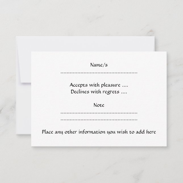 Blue Dog. Hound. RSVP Card (Front)
