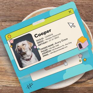 Blue Dog ID Card with Photo Badge